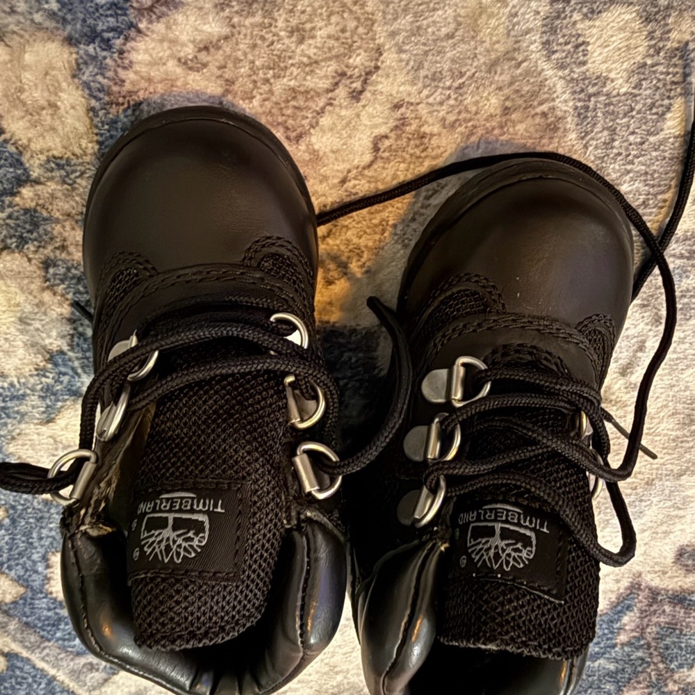 Timberland Black Boots Sturdy Lace-Up Design new